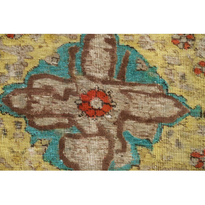 One-of-a-Kind 7'6" X 11' 1950s Wool Area Rug in