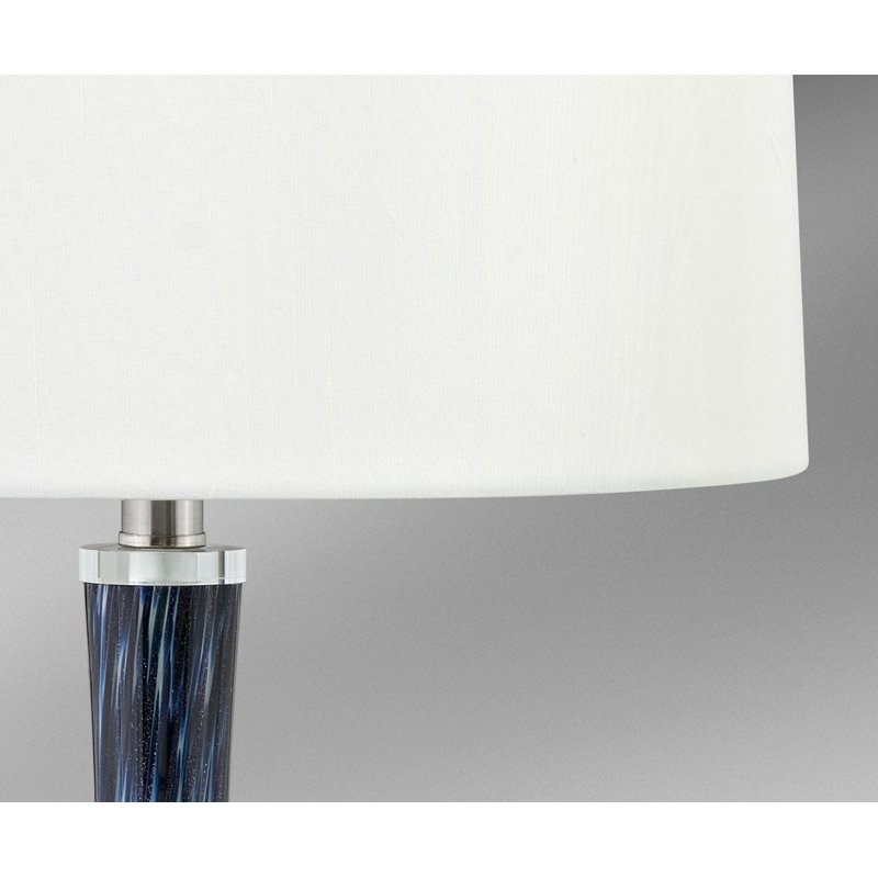 Sanremo 30 in. Blue & White Glass Table Lamp
