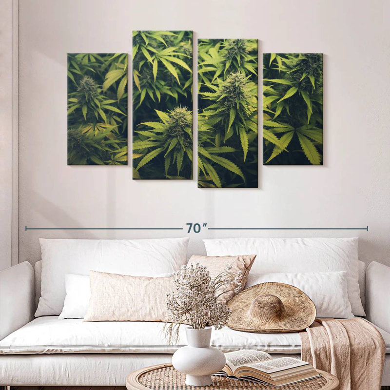 Jardin de bourgeons de marijuana, H 32 po x l 52 po