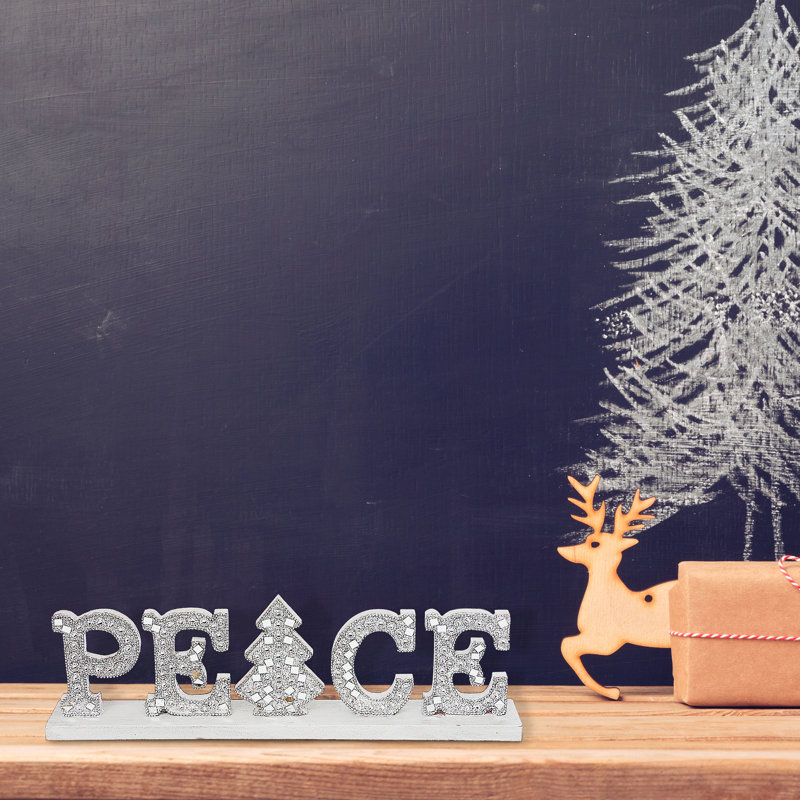 Motif de Noël en argent et diamant Peace