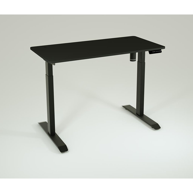 Bureau debout à hauteur réglable, H 49 po x l 55 po x P 27,5 po, Noir, noir, noir, noir