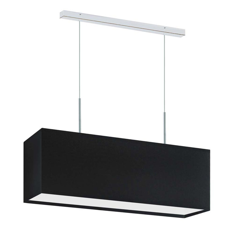 Gener 2 - Light Square/Rectangle Pendant, Chrome, Black