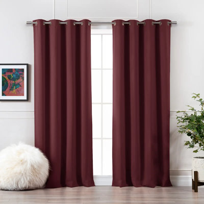 Adina Sevan Solid Thermal Grommet Curtain Panels