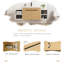 Meuble-lavabo mural 54 po avec lavabo de comptoir en résine et 2 tablettes de rangement, 2 portes à fermeture douce-721869585