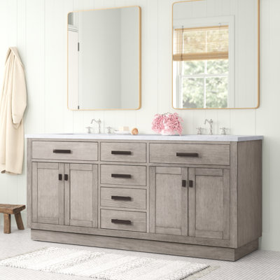 Meuble-lavabo double Argenta l 72 po x P 22 po x H 34 po