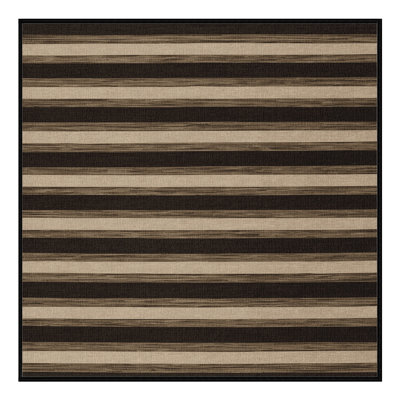 Machine Washable Horizontal Stripes Brown Area Rug