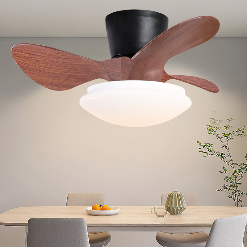 24'' Ceiling Fan with LED Lights, Brown