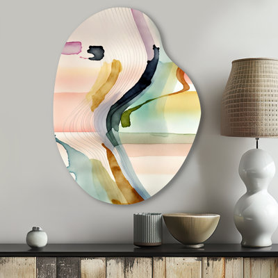 Art mural Kowalski multicolore, vagues abstraites III - Minimalisme forme irrégulière