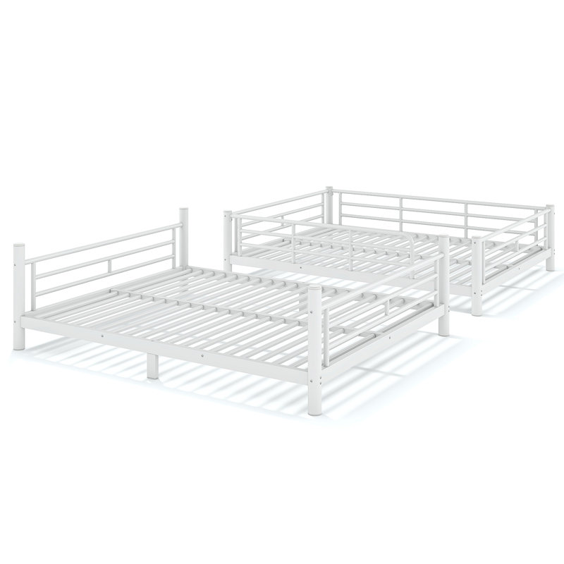 Lit superposé blanc pour enfants TwinPeak convertible en deux lits indépendants, Grand lit