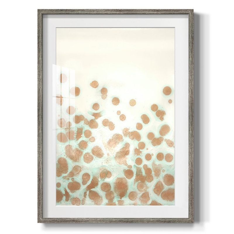 Printed Bronze Suspension Study I - Impression encadrée, H 25,5 po x l 17,5 po, Vieilli