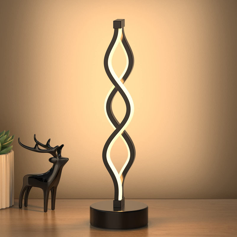 Lampe fantaisie en métal Nicolaus, Noir