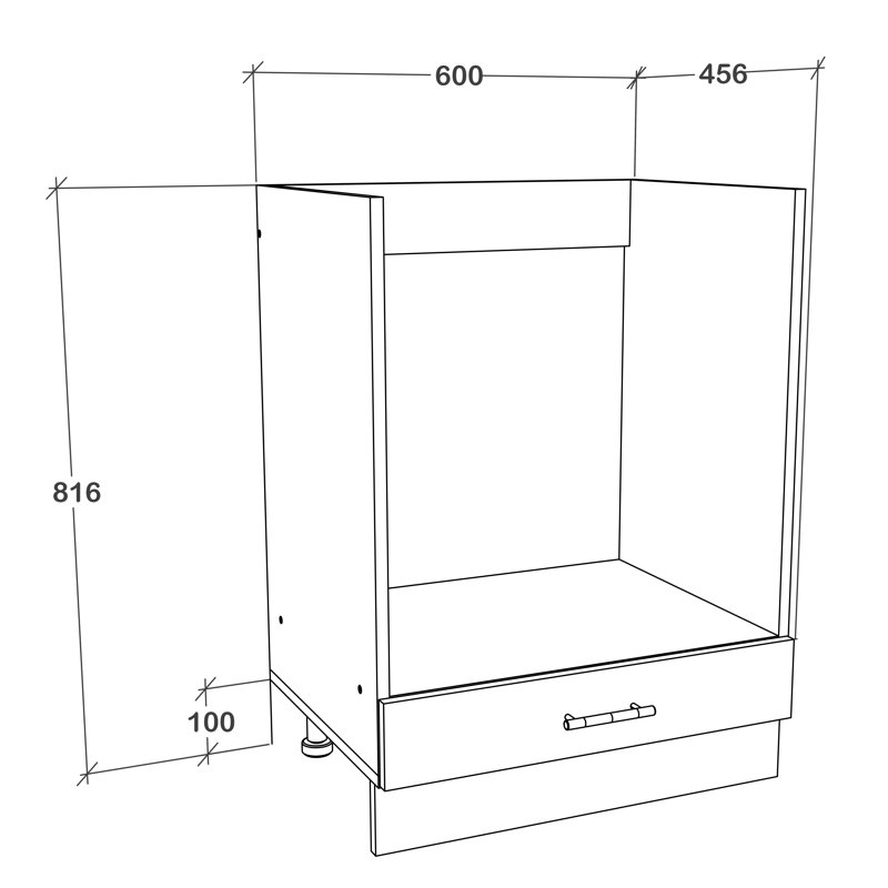 Risako 82cm Kitchen Pantry, White