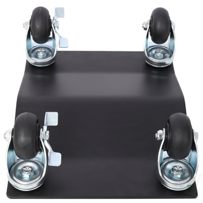 2PACK 2500lbs Capacity Professional Steel Vehicle Dollies,Heavy Duty Wheel Dolly,Car Dolly,Steel Tire Skates with Brakes,Black