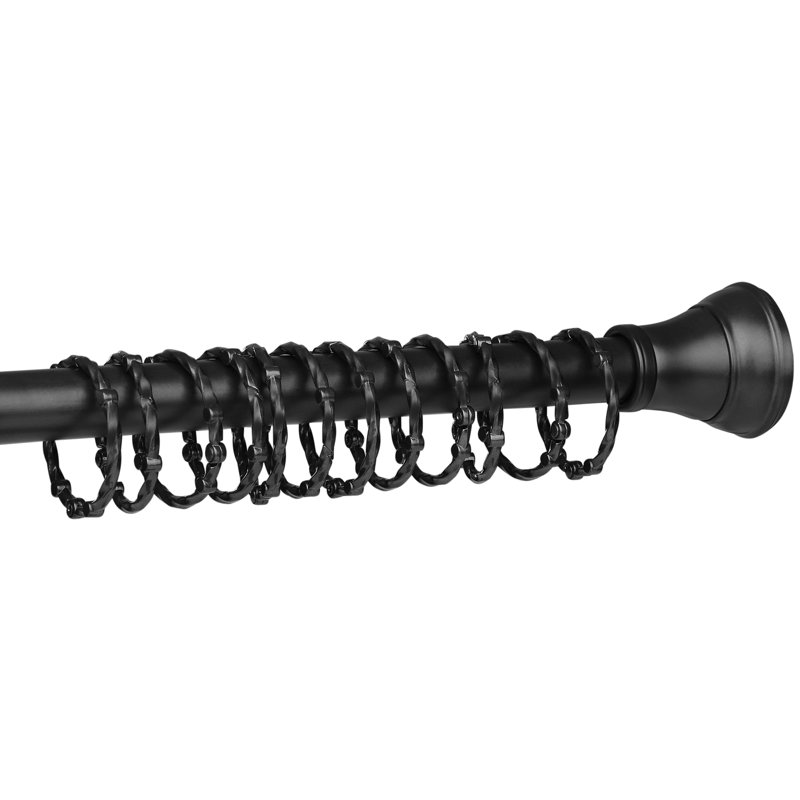 Zinc Shower Curtain Hook, Black