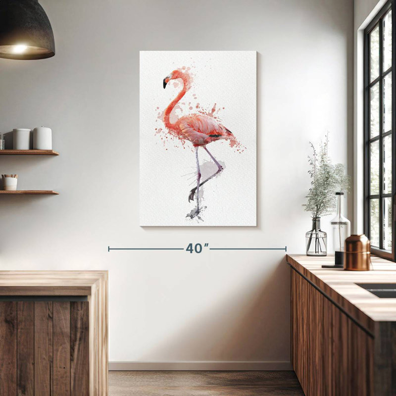 Flamant rose Brampt, H 39 po x l 26 po