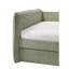 Luxueux lit de jour moderne 1 pièce avec lit gigogne escamotable capitonné et garniture cloutée, mobilier de chambre à coucher, finition vert clair-201273639
