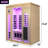 KISRAIS Indoor Sauna 3-Person Low EMF FAR Infrared Sauna With 2 LED Reading Lights, 3 Chromotherapy Lights, 2 Exterior Lights & Bluetooth Speakers | Personal Indoor Dry Heat Sauna For Home & Gym – Made From Canadian Hemlock
