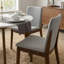 Chaise parsons rembourrée en lin Barriento-20575663