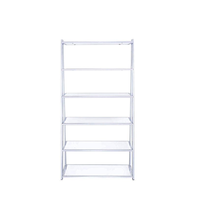 Gloss & Chrome Finish Bookshelf