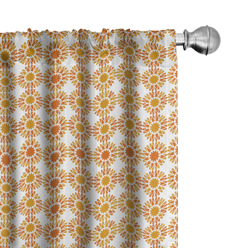 Paire de rideaux semi-transparents avec passe-tringle, 28 po x 63 po