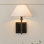 Applique murale moderne à abat-jour en tissu 1 lumière de 12 po de hauteur Modern