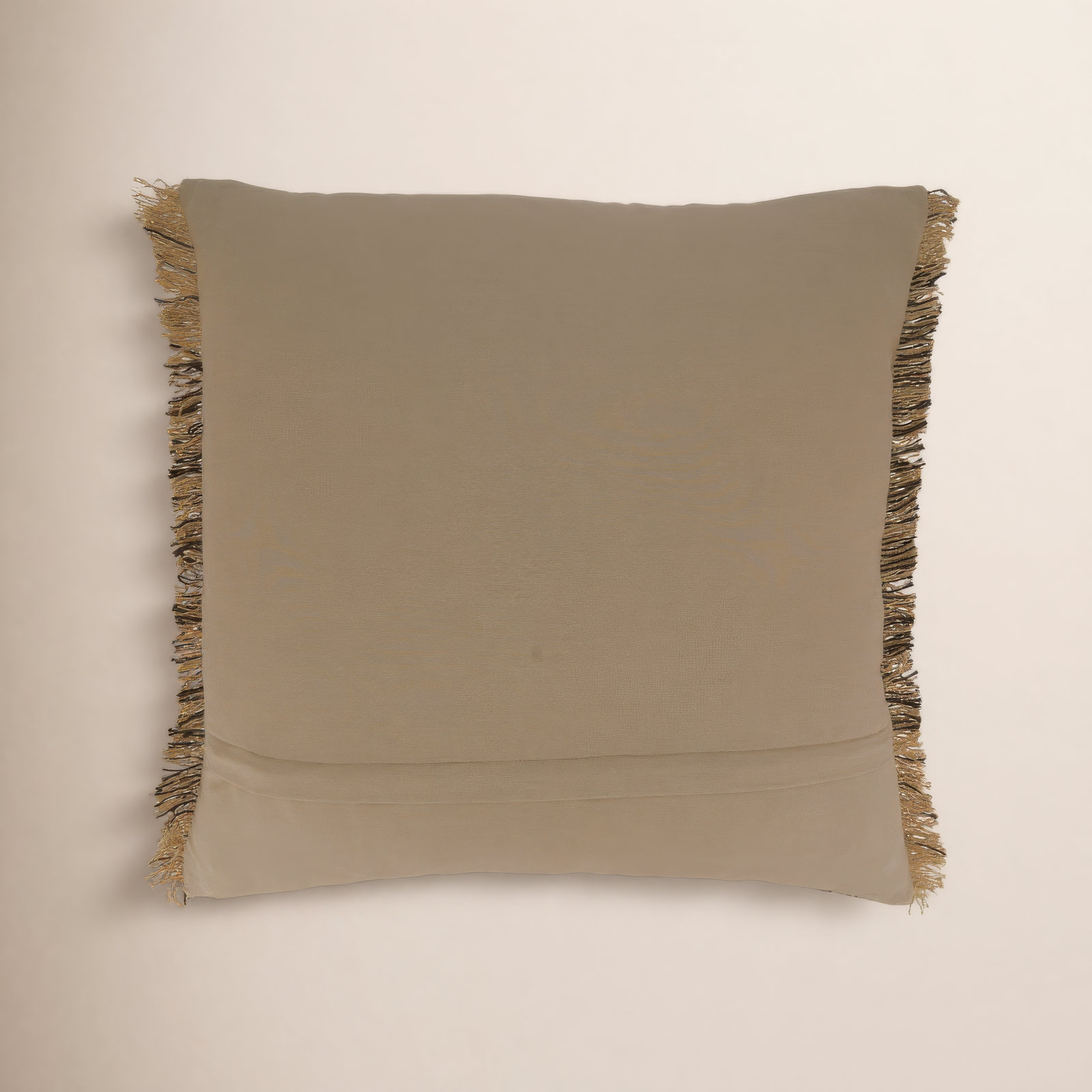 Carey Fringed Cotton Throw Pillow, Polyester/Polyfill, Natural