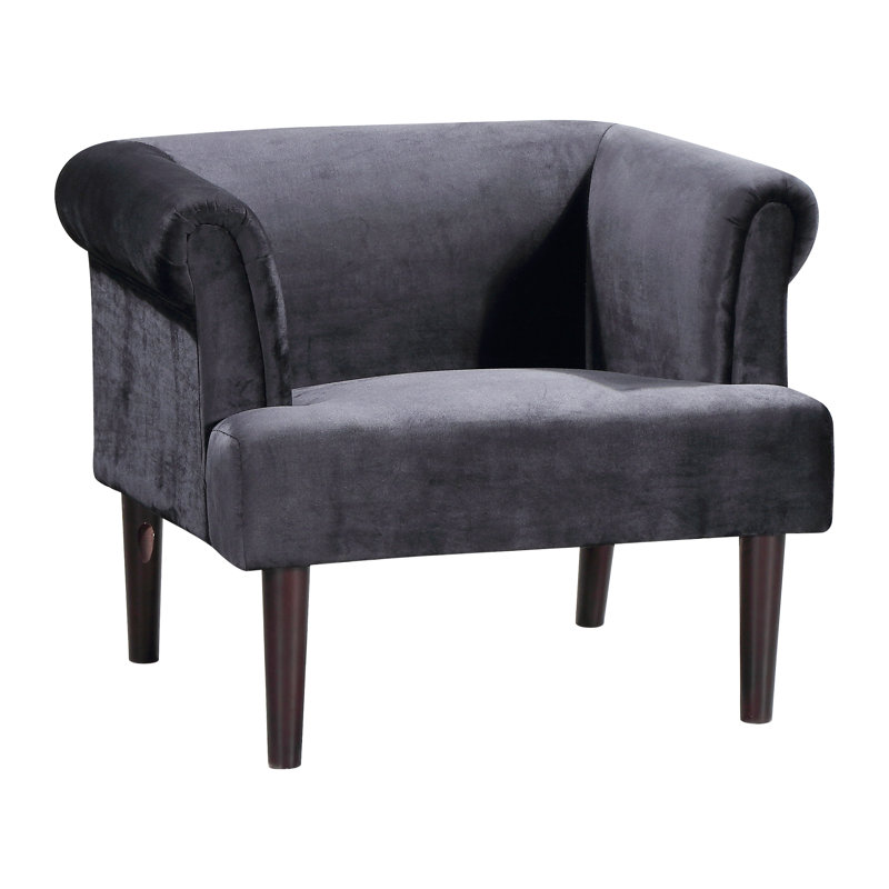 Zev Upholstered Armchair, Black