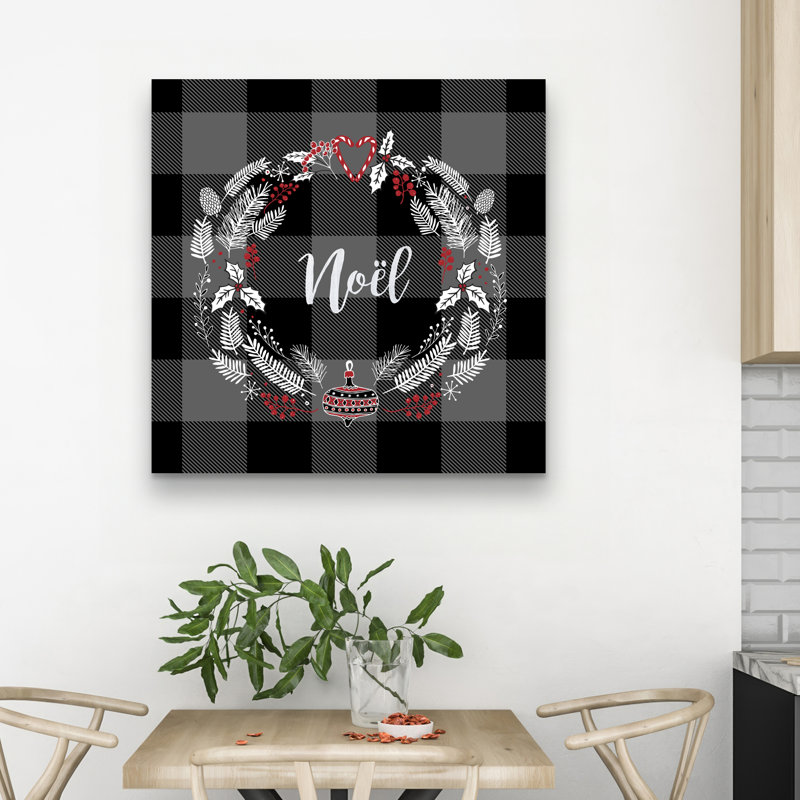Christmas wreath - 32"x32" art on canvas