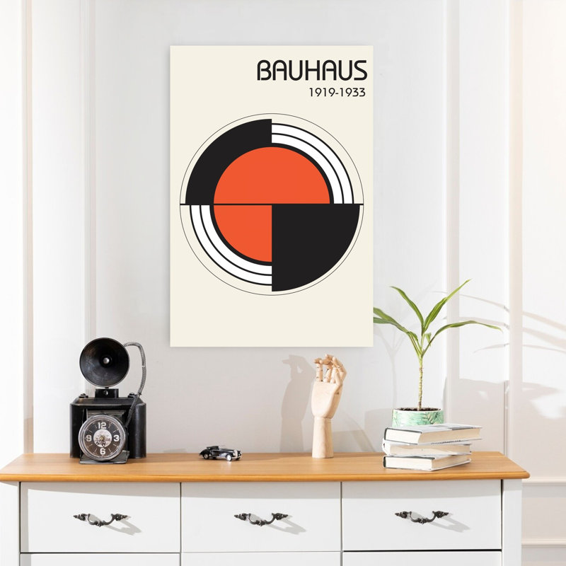 Bauhaus 1, art abstrait moderne, H 24 po x l 16 po