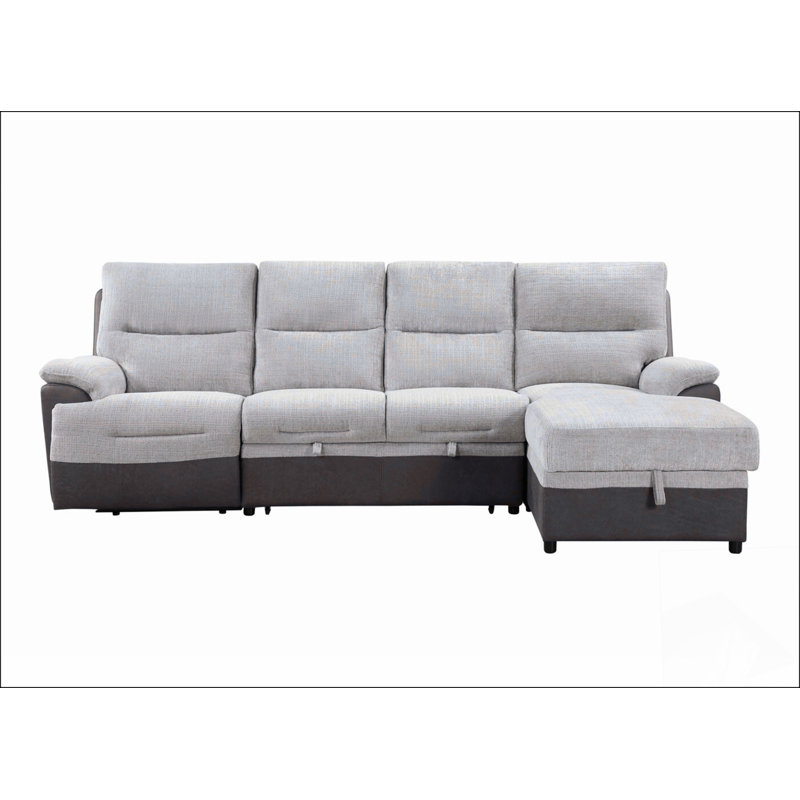 Canapé modulaire beige / brun Kia avec Po et USB