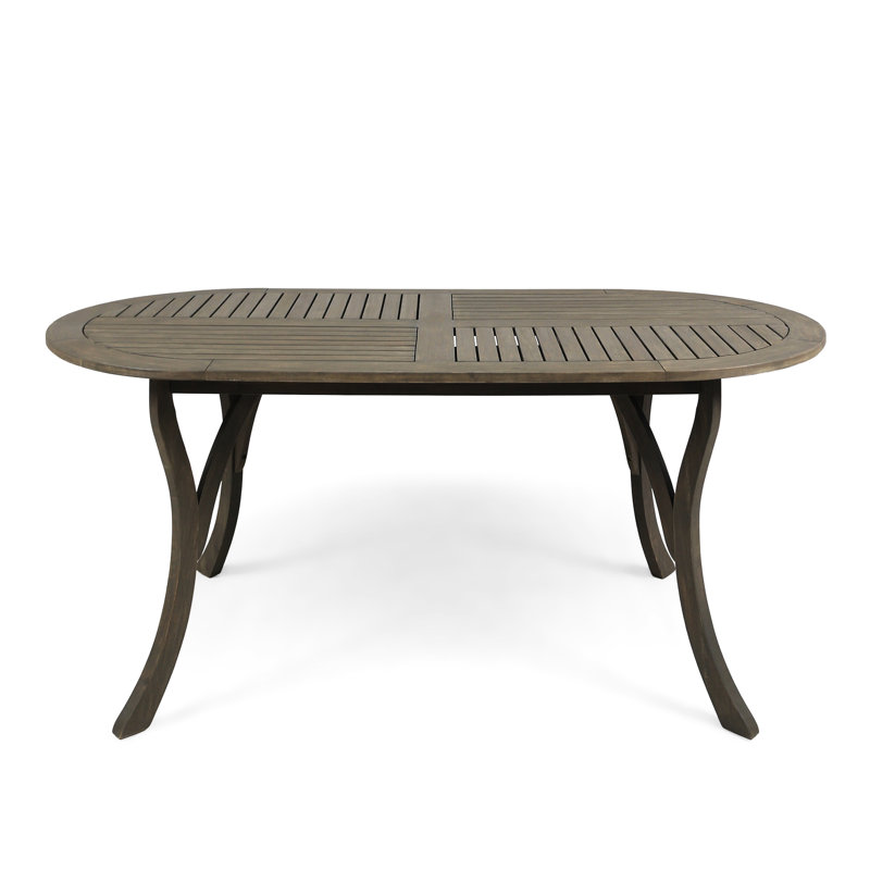 Table de salle à manger 70 po en bois - Ajout de patio gris élégant au look moderne pour le divertissement