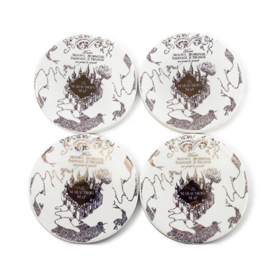 Ceramic Round 4 Piece Coaster Set