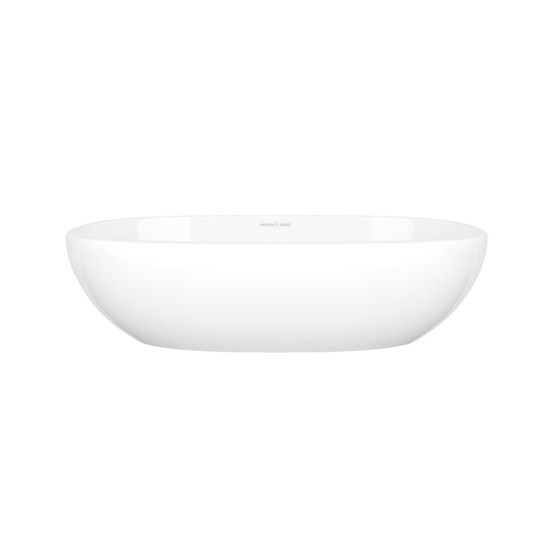 Barcelona Solid Surface Oval Vessel Bathroom Sink, White