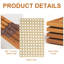 Cloison 4 panneaux en bois - Cloison de 67 po de hauteur en rotin et acrylique avec cadre en bois massif, paravent pliable en verre givré, cloisons murales autoportantes pour bureau de chambre à coucher, naturel