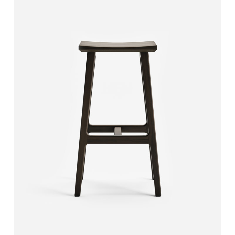 Coyotepe Solid Wood Stool, Bar Stool (30" Seat Height), Coffee