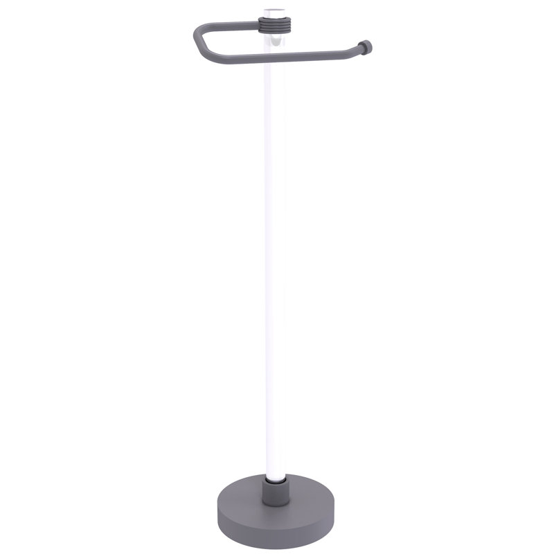 Porte-papier hygiénique sur pied Clearview, Gris mat