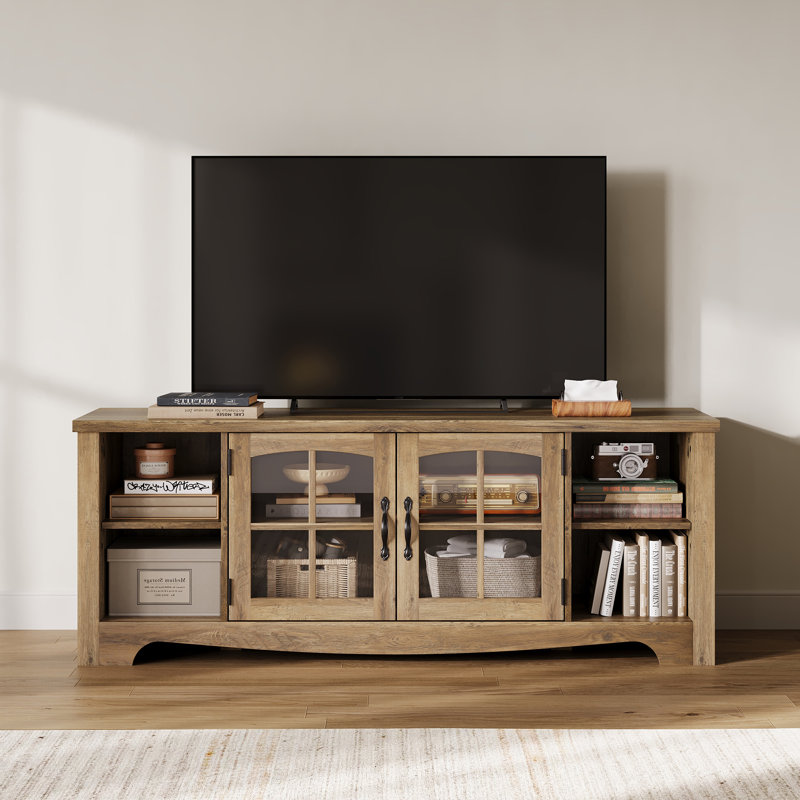 Callison TV Stand, 22"H x 58"L x 15.4"W, Brown Wood