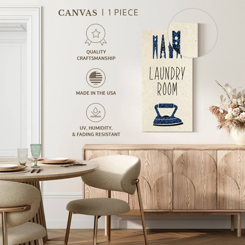 Blue Laundry Poster, 36" H x 18" W