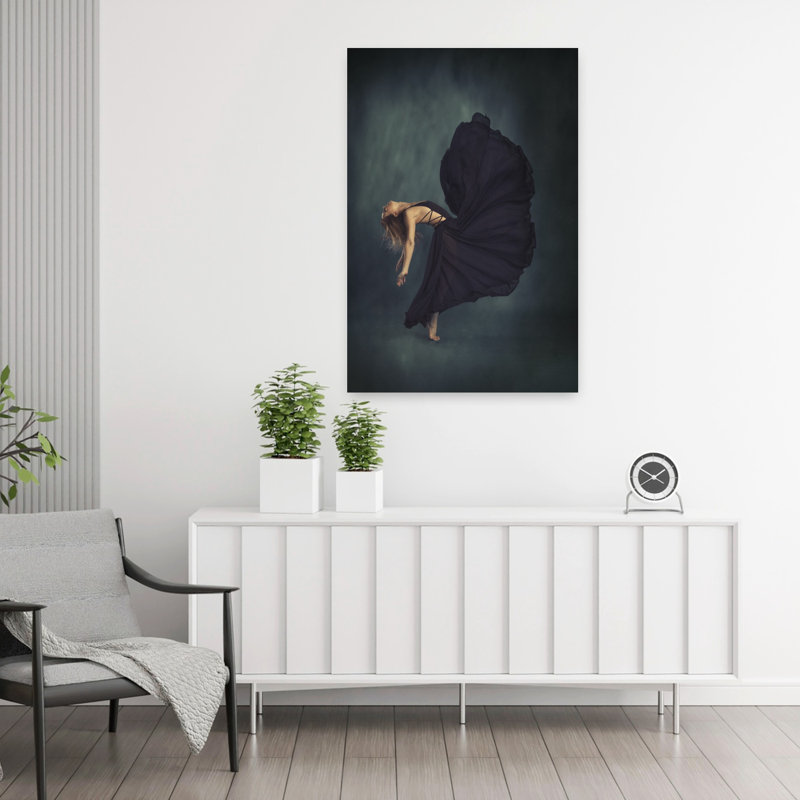 Robe, art mural contemporain abstrait, H 36 po x l 24 po