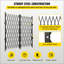 Double barrière de sécurité pliante, H 5,1 pi x l 10,2 po, conception en accordéon en acier pour une protection et une flexibilité accrues