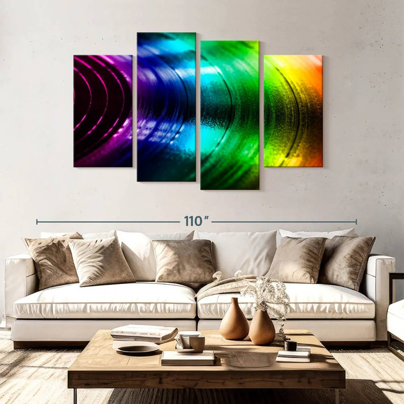 Abarca Vinyl Record Rainbow, 54" H x 84" W