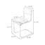 Chaise d'appoint moderne à dossier solide noir (ensemble de 2)-533915508