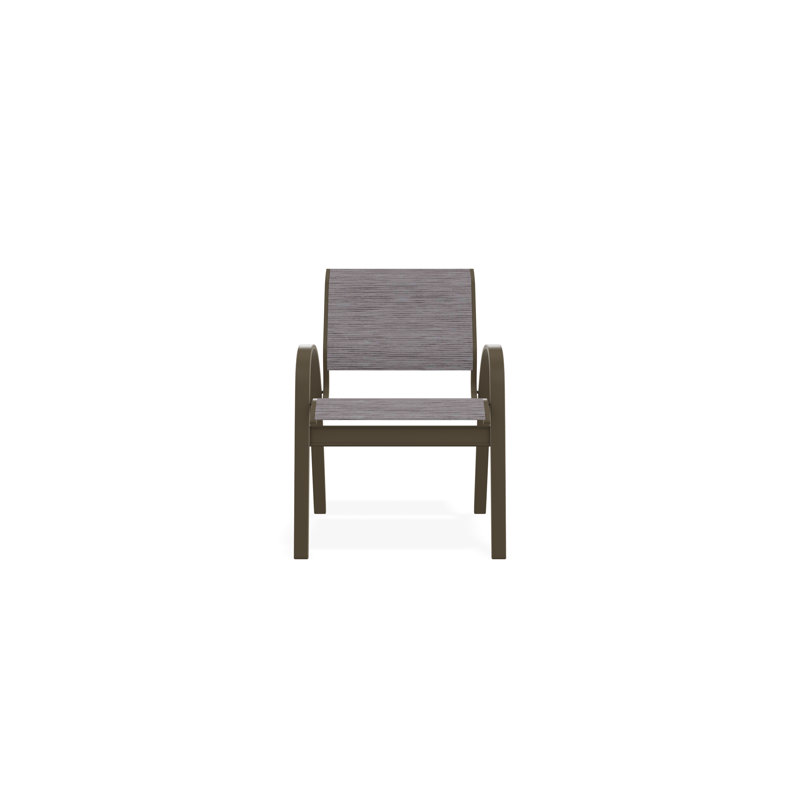 Aruba II Outdoor Dining Chair, Fossil, Beachwood