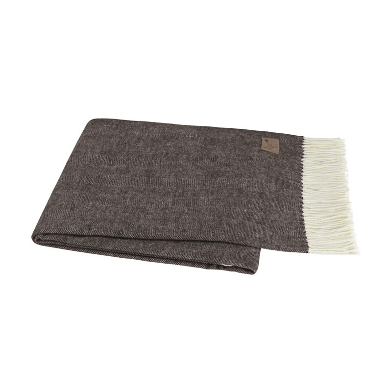 Italian Herringbone Throw Blanket, Chestnut
