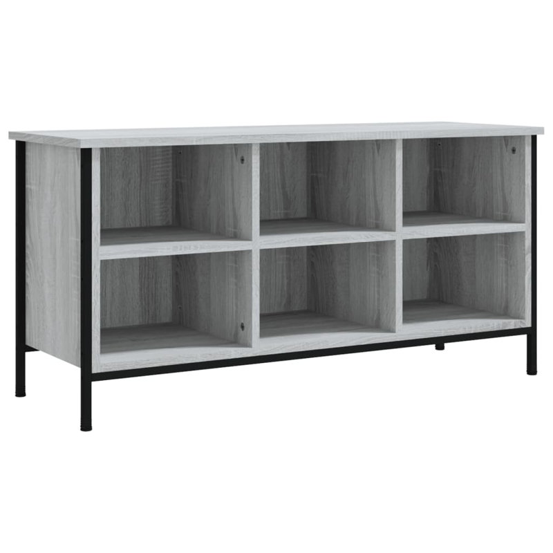 6 Pair Shoe Storage Cabinet, Grey Sonoma