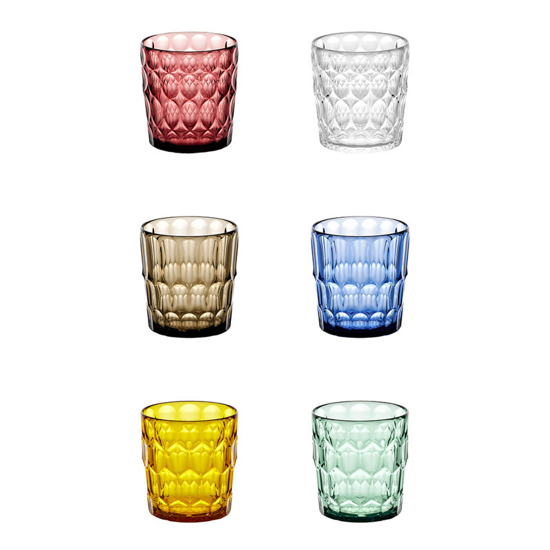 Vanity Bio Based Plastic Drinking Glass Set, 360 ml
