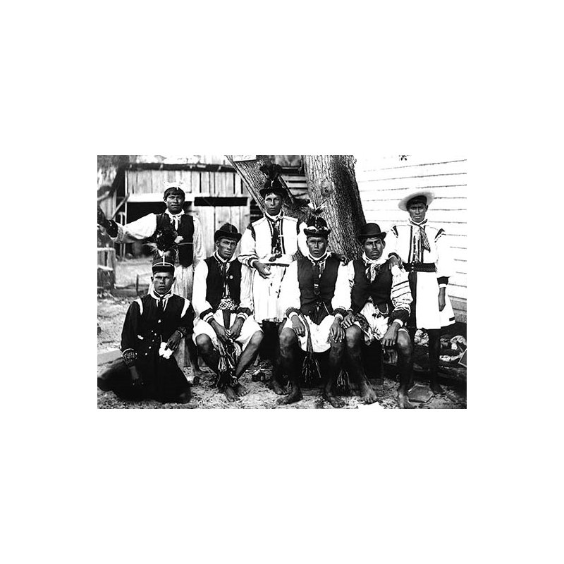 Group of Seminole Braves Photographic Print, 44" H x 66" W x 1.5" D
