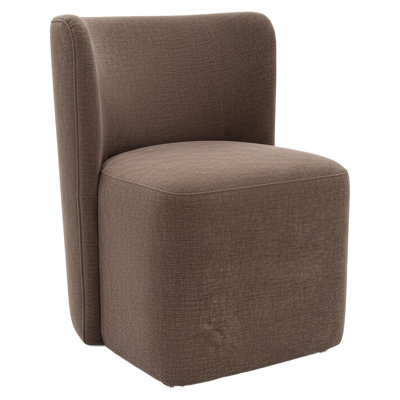 Daejon Bambun Dining Chair With Wheels Taupe
