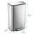 Stainless Steel Garbage Can With Lid, Step-On Pedal And Inner Bucket, Rectangular Trash Can For Kitchen-100762510