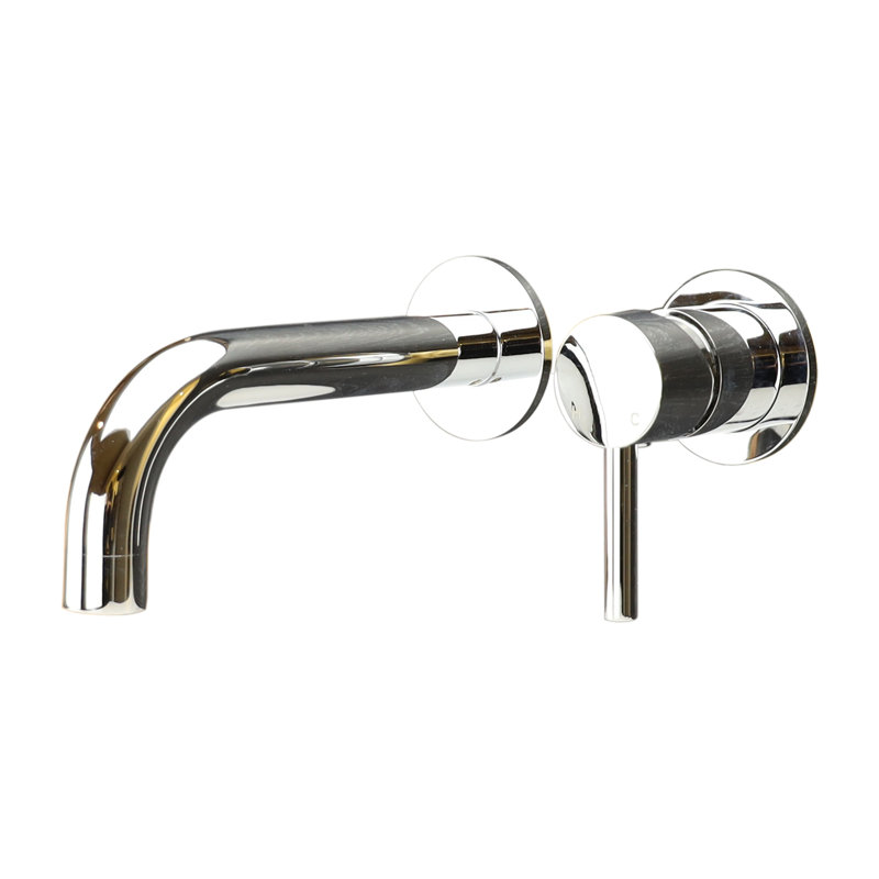 Robinet de salle de bain mural Reynoldsburg, Chrome poli